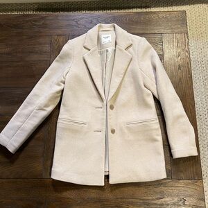 Abercrombie & Fitch Cream Coat